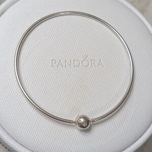 Pandora Vintage Stirling Silver Essence Bangle Bracelet Rare